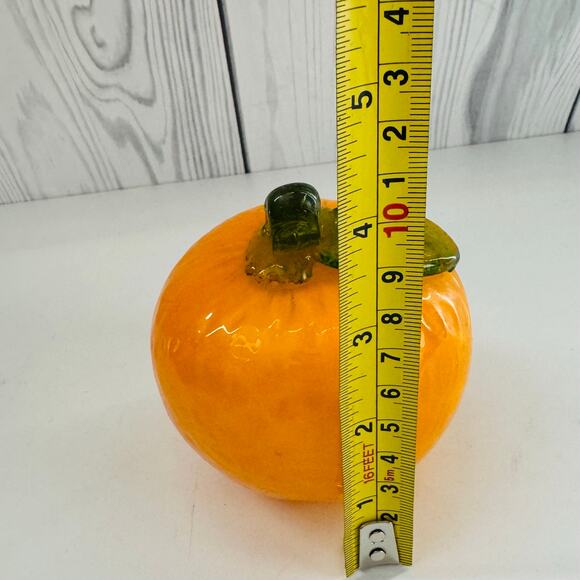 Vintage Murano Style Hand Blown Art Glass Set Of 5 Fruit And Vegetables - Picture 9 of 16